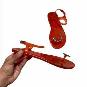 Katy Perry Collections The Geli Jelly Sandals Watermelon Toe  Size 8